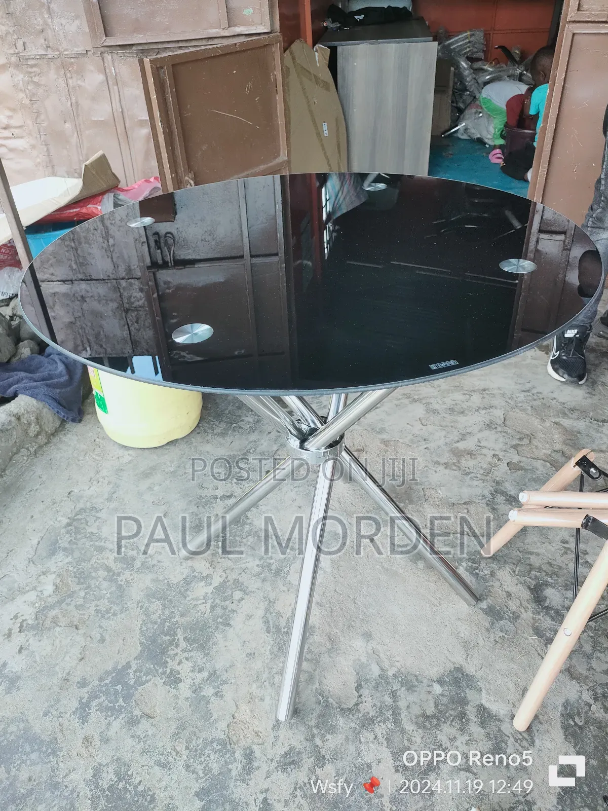 Black Top Cocktail Table