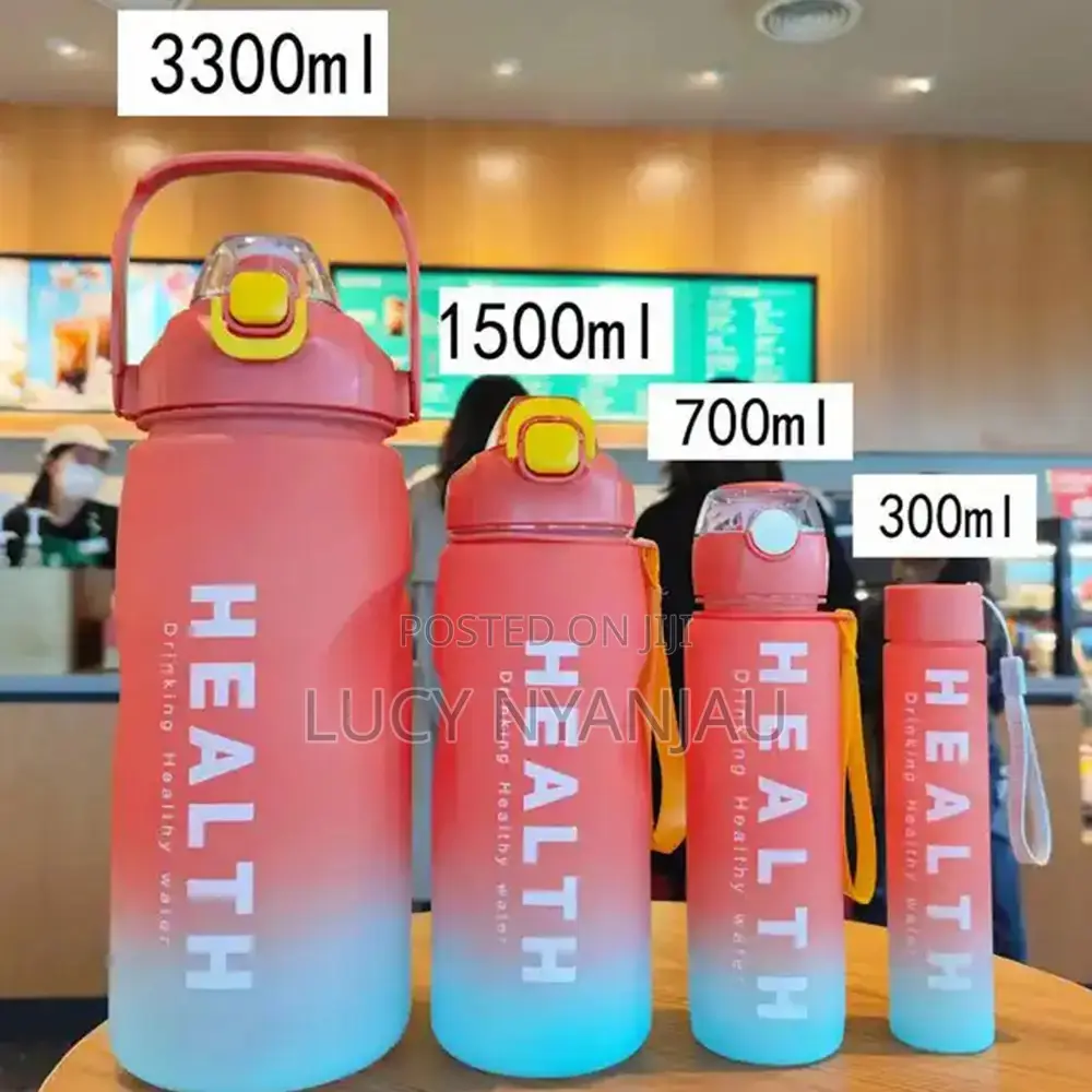 Water Bottle 4 in 1 Summer Motivational Bottle