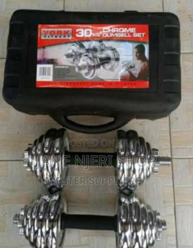 30kg Chrome Dumbells Set