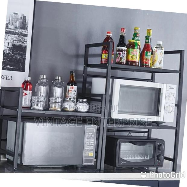 Metallic Microwave Stand