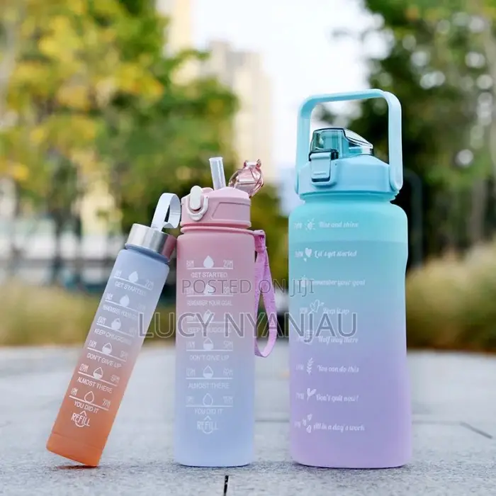 Water Bottle Motivational Bottle 3in1