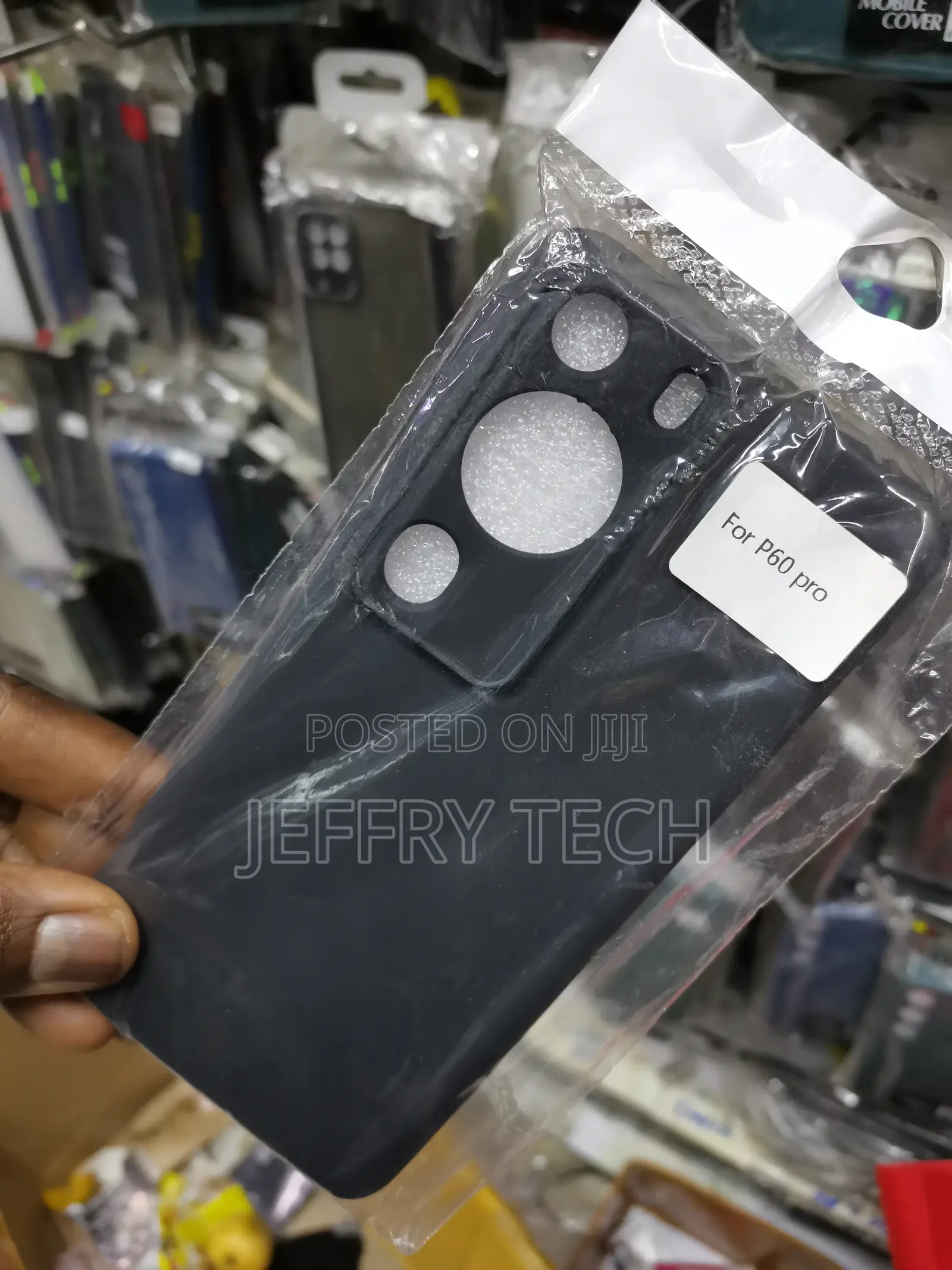 Huawei P60 Pro Soft Silicone Gel Rubber Case-Black
