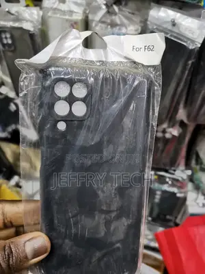 Back Cover for Samsung Galaxy F62 (Soft|Silicone-Black