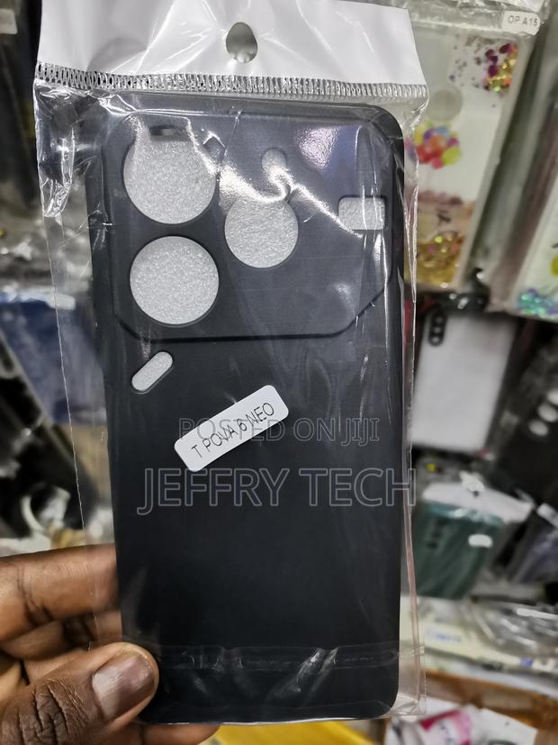 Tecno Pova 6 Neo Soft Silicone Case Shockproof Cover-Black