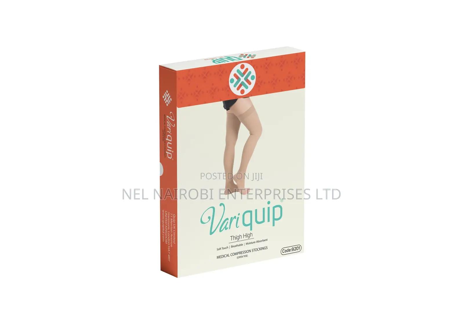 Thigh High Variquip Compression Stockings (CCL2) Open Toe