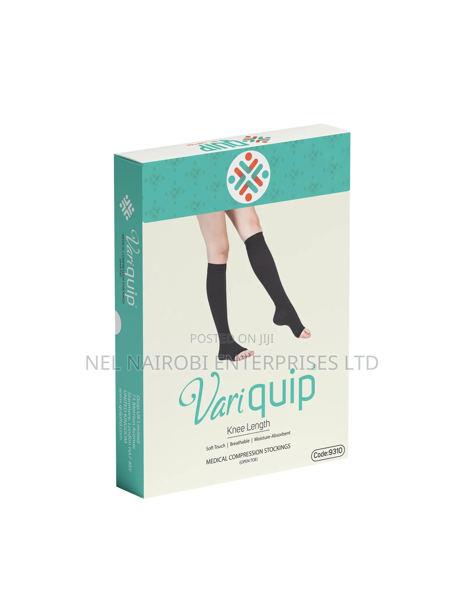 Knee Length Variquip Compression Stockings (CCL2) Open Toe