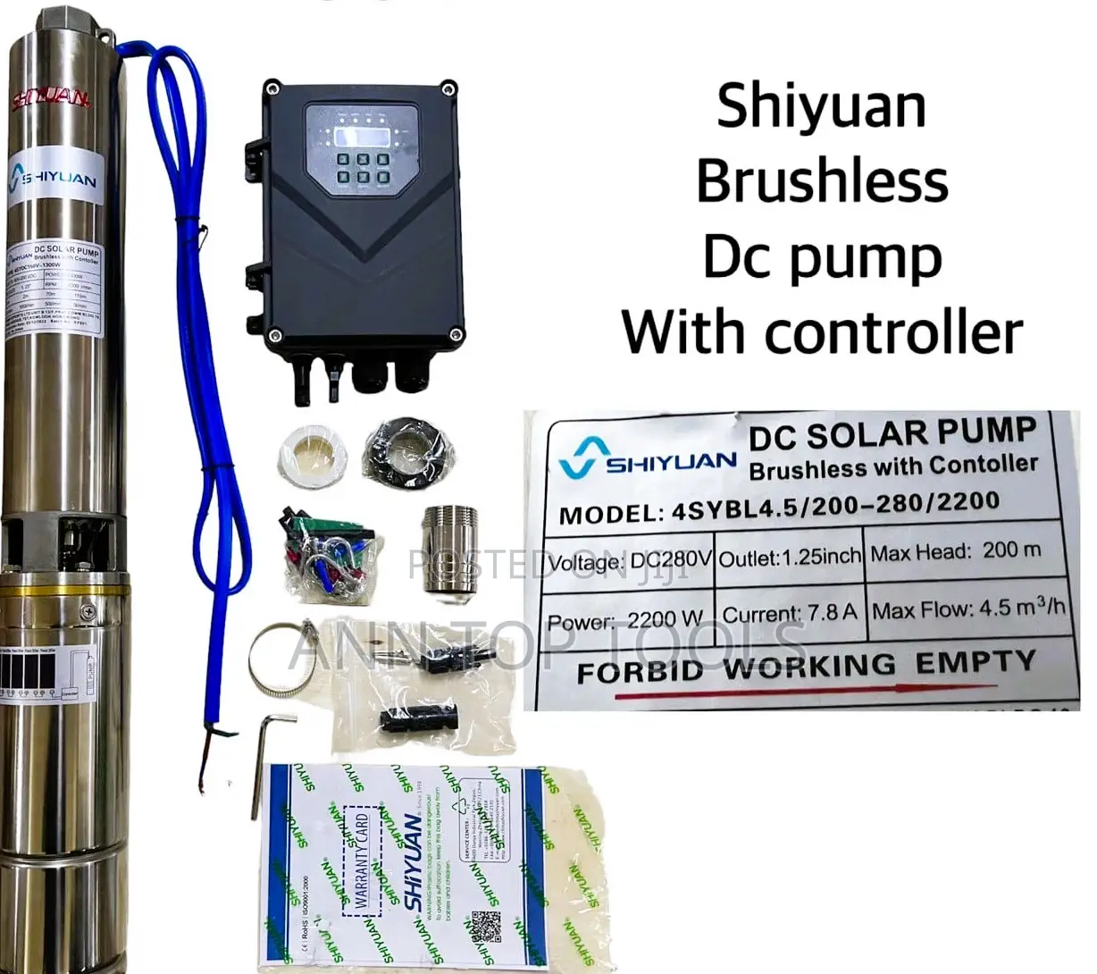 Dc Brushless Submersible Pump 2200w 200mtrs