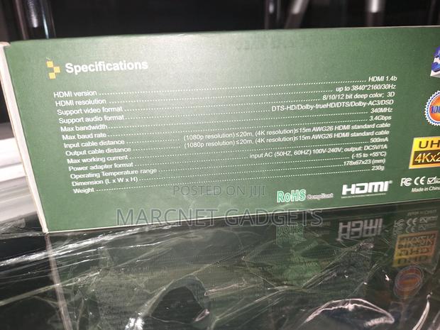 True Genuine Hdmi Splitter Splitter 1 Input 4 Output 4way - thumbnail 2