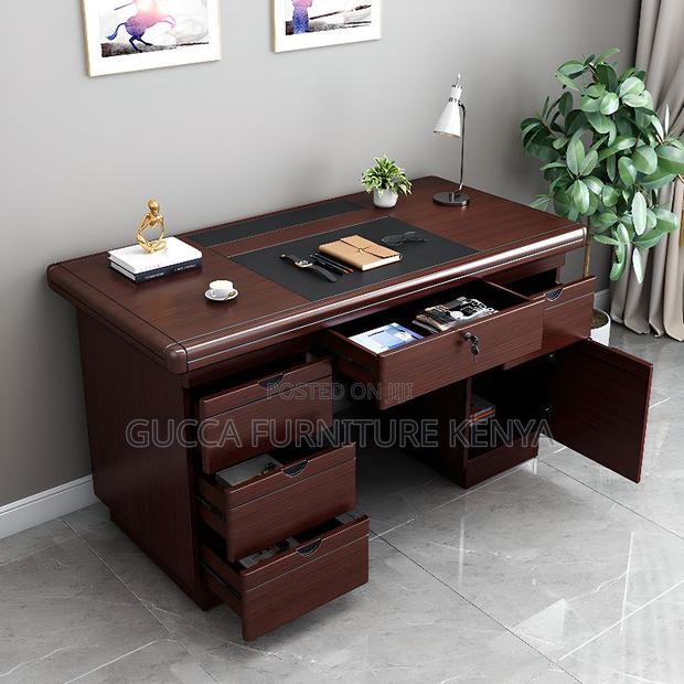 Office Tables:120cm Executive Boss Pedestal Computer Desk - thumbnail 2