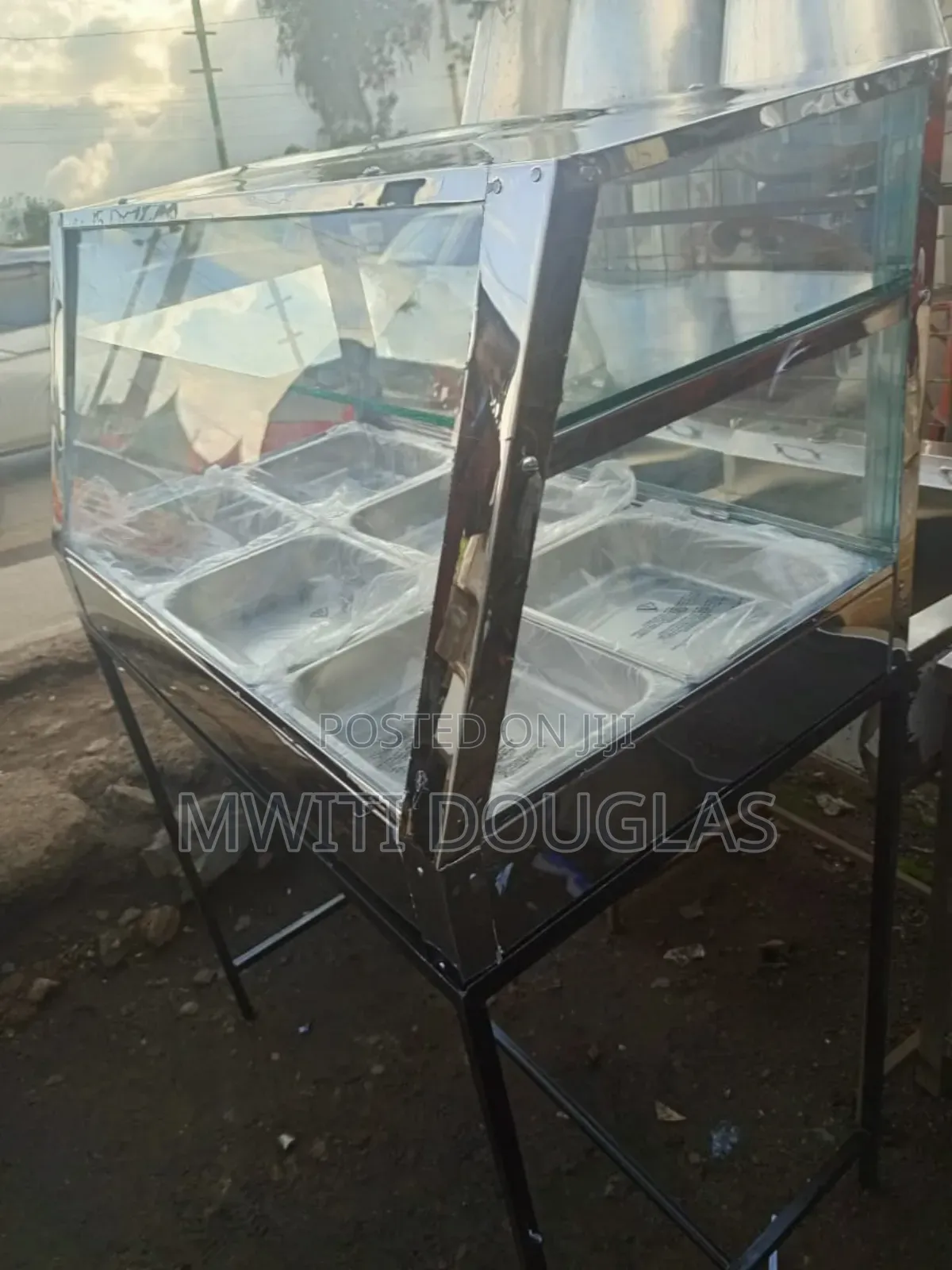 Double Phase Stainless Steel Food Warmer Display
