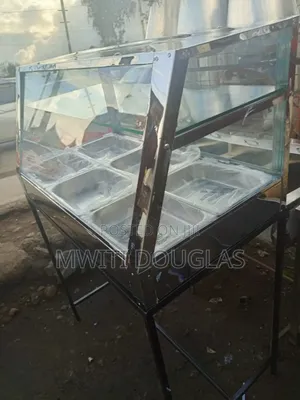 Double Phase Stainless Steel Food Warmer Display