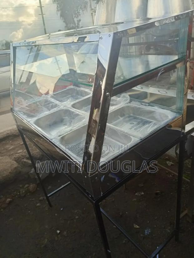 Double Phase Stainless Steel Food Warmer Display