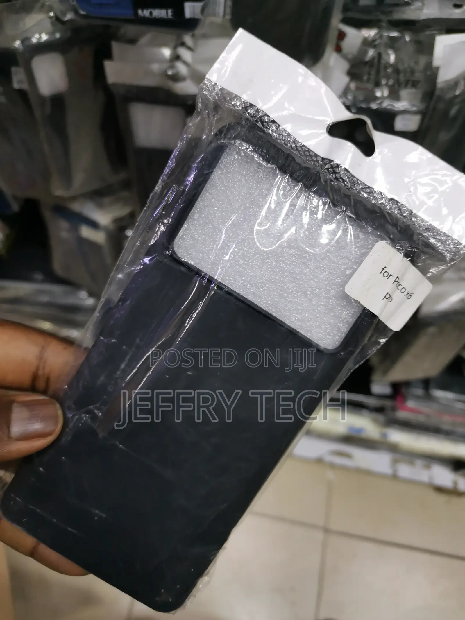 Silicone Back Cover Compatible for Poco X6 Pro -Black