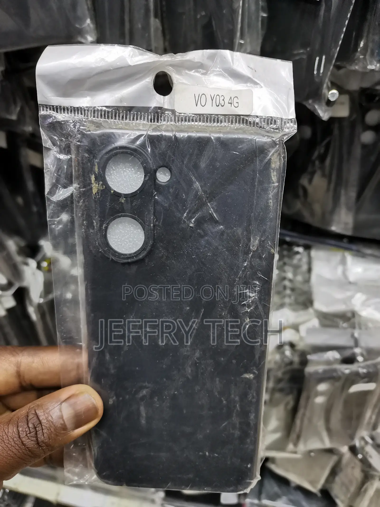 Vivo Y03 4G Silicone Case Slim Full Body Protection-Black