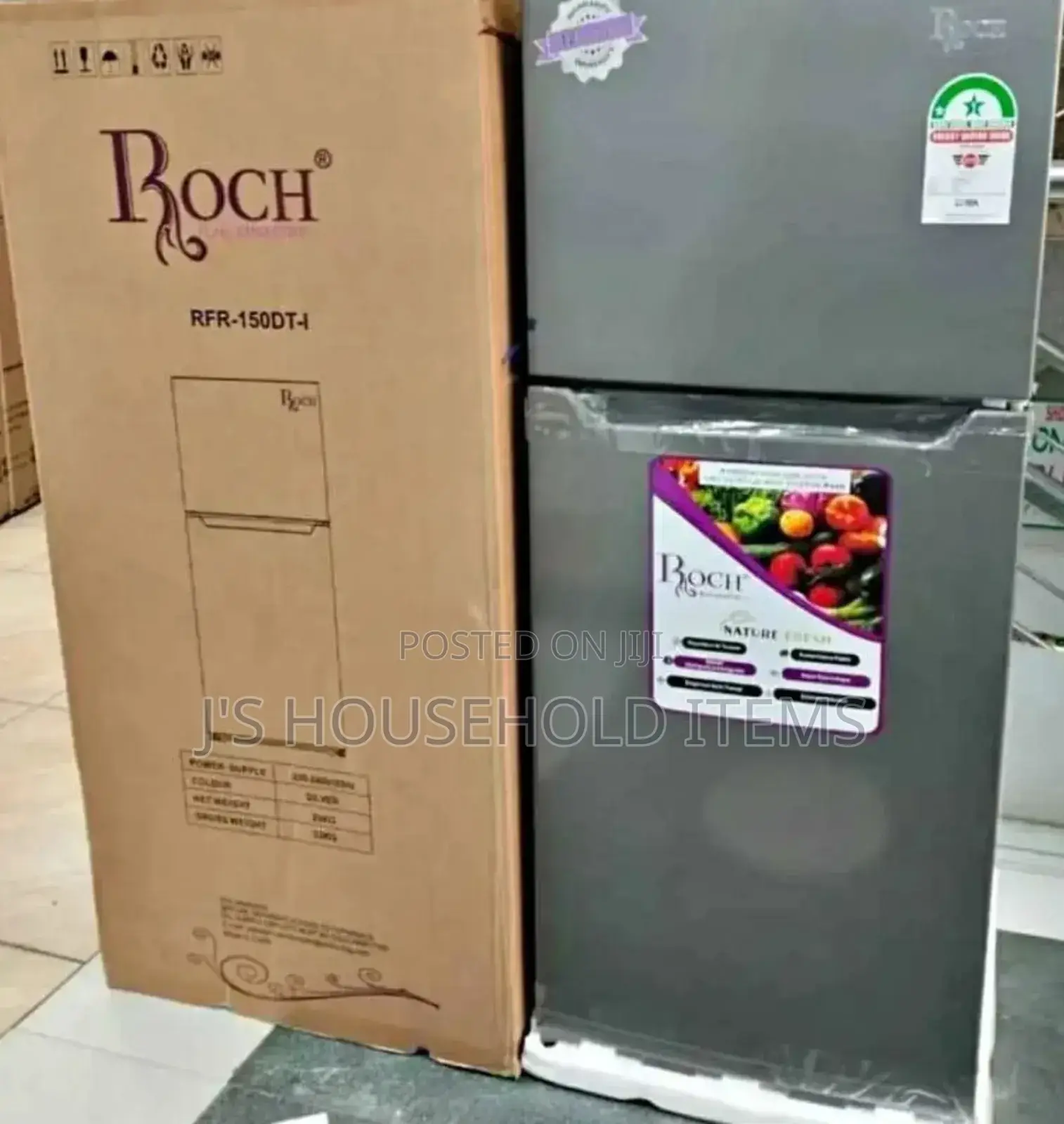Roch 150L Double Door Fridge