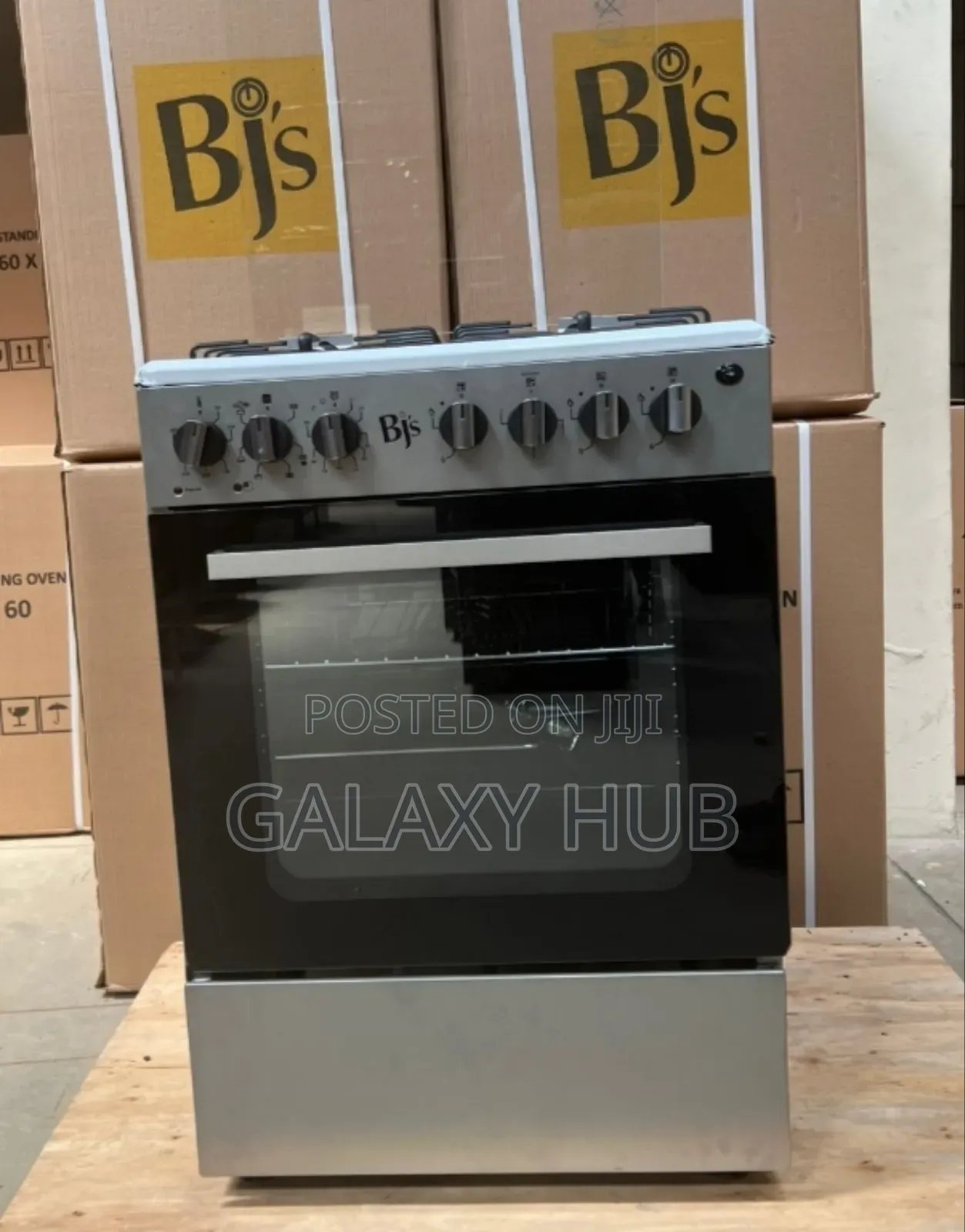 New Model Silver BJS 60x60 3-Gas+1 Hot Plate With Turbo-Fan