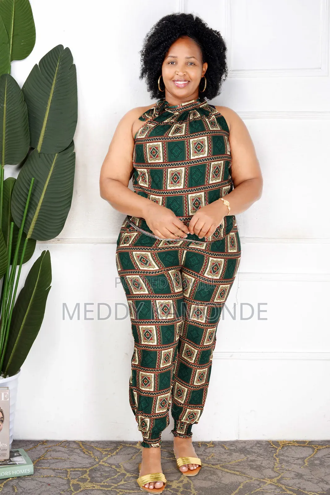 Blue Green Trouser Set