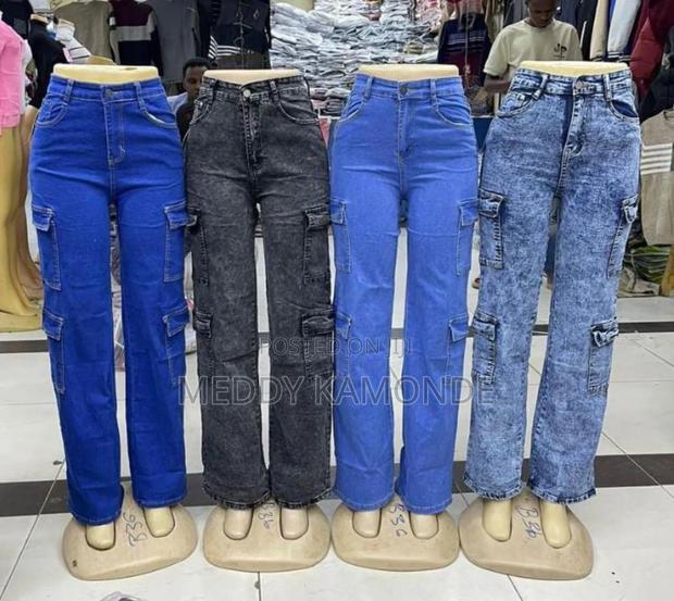 Ladies Cargo Pants/Side Pocket Trouser - thumbnail 2