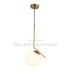 White Ball Metal Glass Pendant Light Yg3
