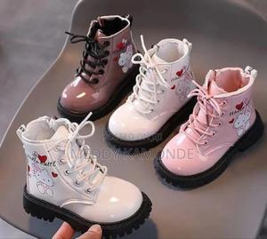 Cute Peach/White Kids Boots - thumbnail 2