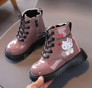Cute Peach/White Kids Boots