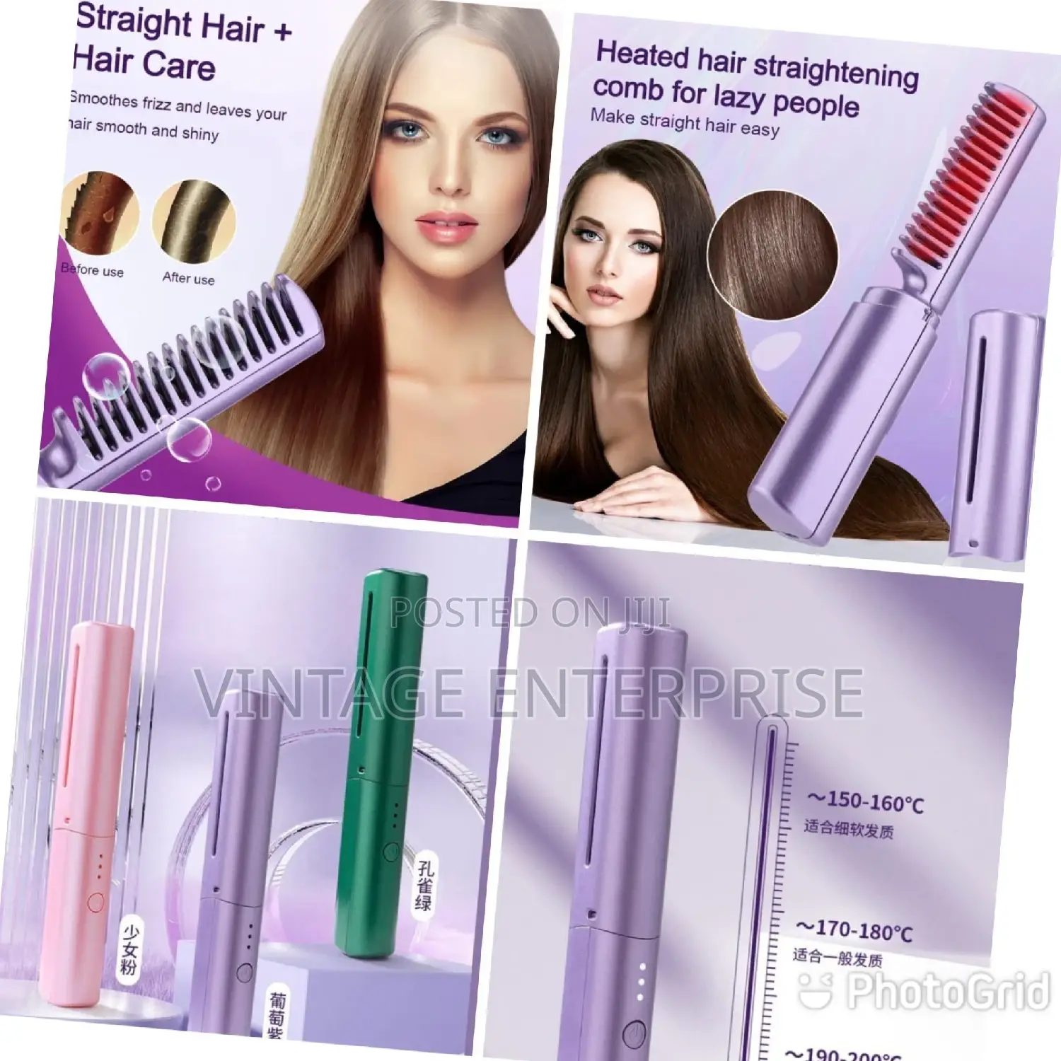 Wireless Hair Straightener Comb