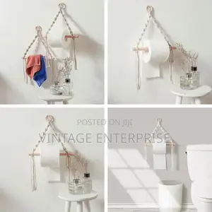 Toilet Paper Holder Tapestry Towel Hanging Rope