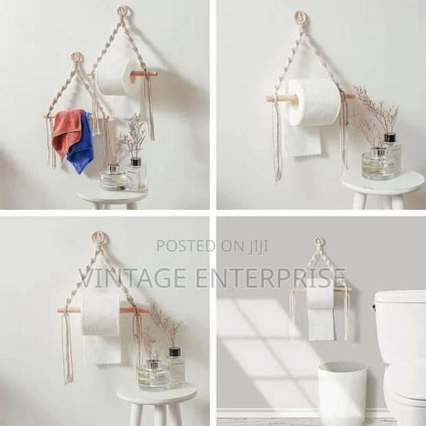 Toilet Paper Holder Tapestry Towel Hanging Rope
