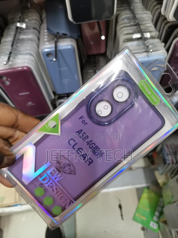 Electroplating Protective Transparent Case for Oppo A58 - main view