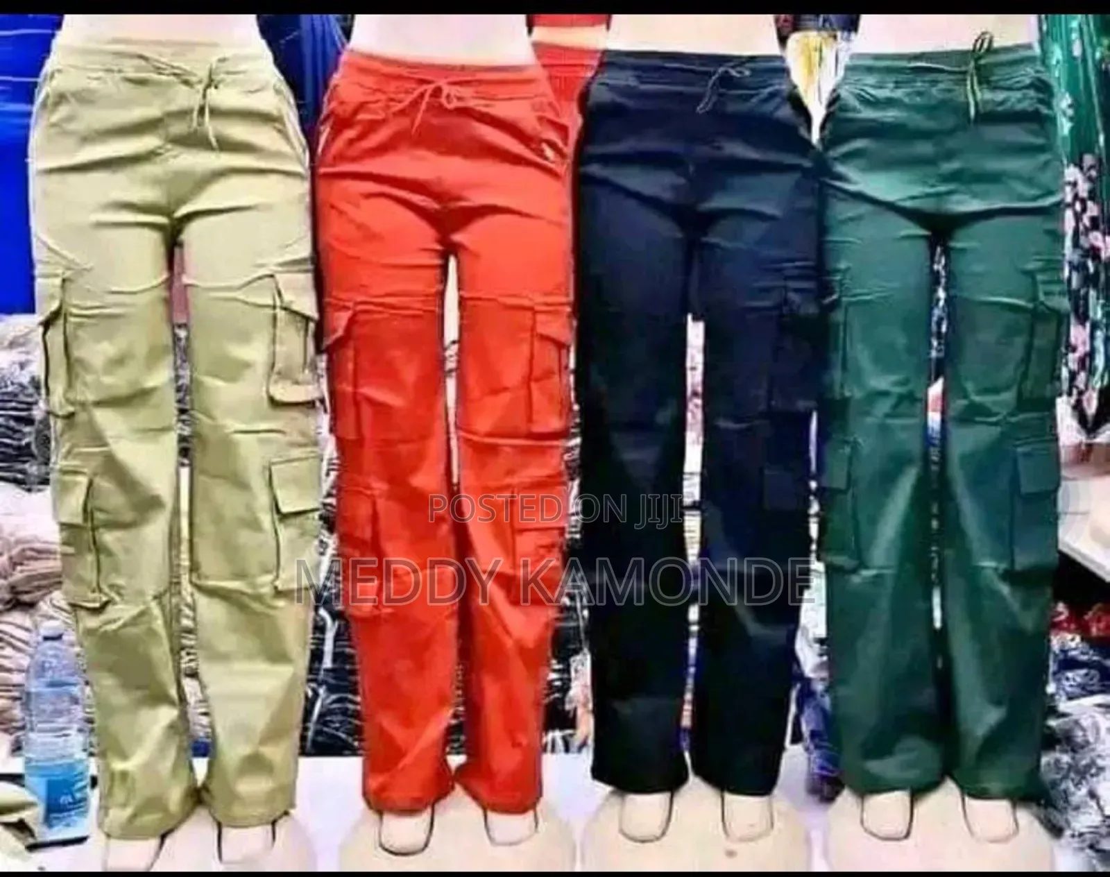 Designer Black Cargo Pants
