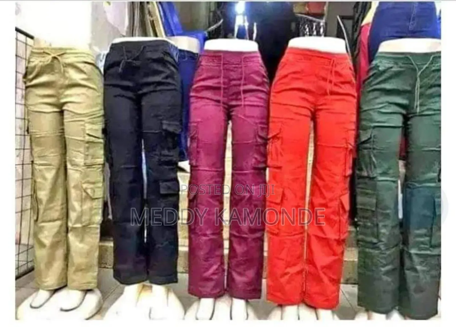Designer Black Cargo Pants