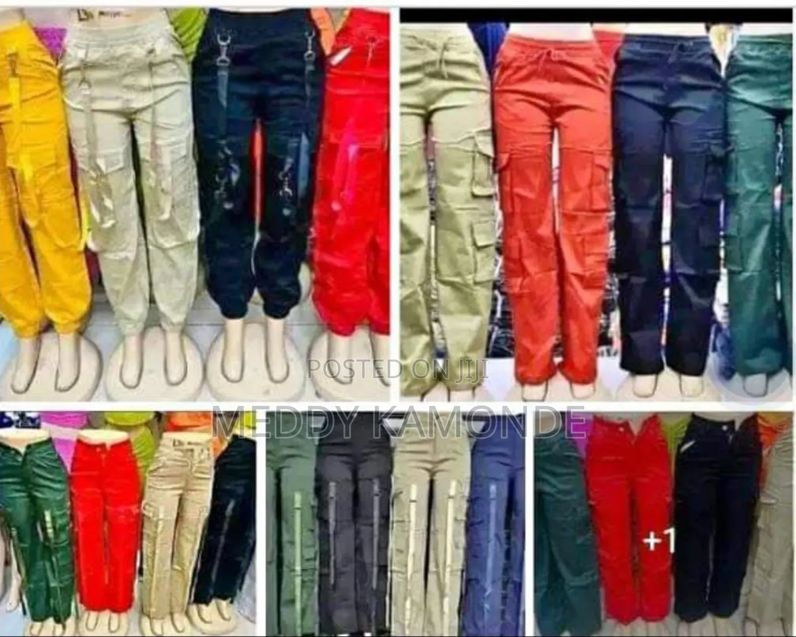 Green Black Cargo Pants