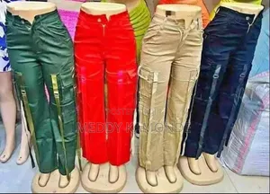 Beige Cargo Pant/Side Pocket Trouser