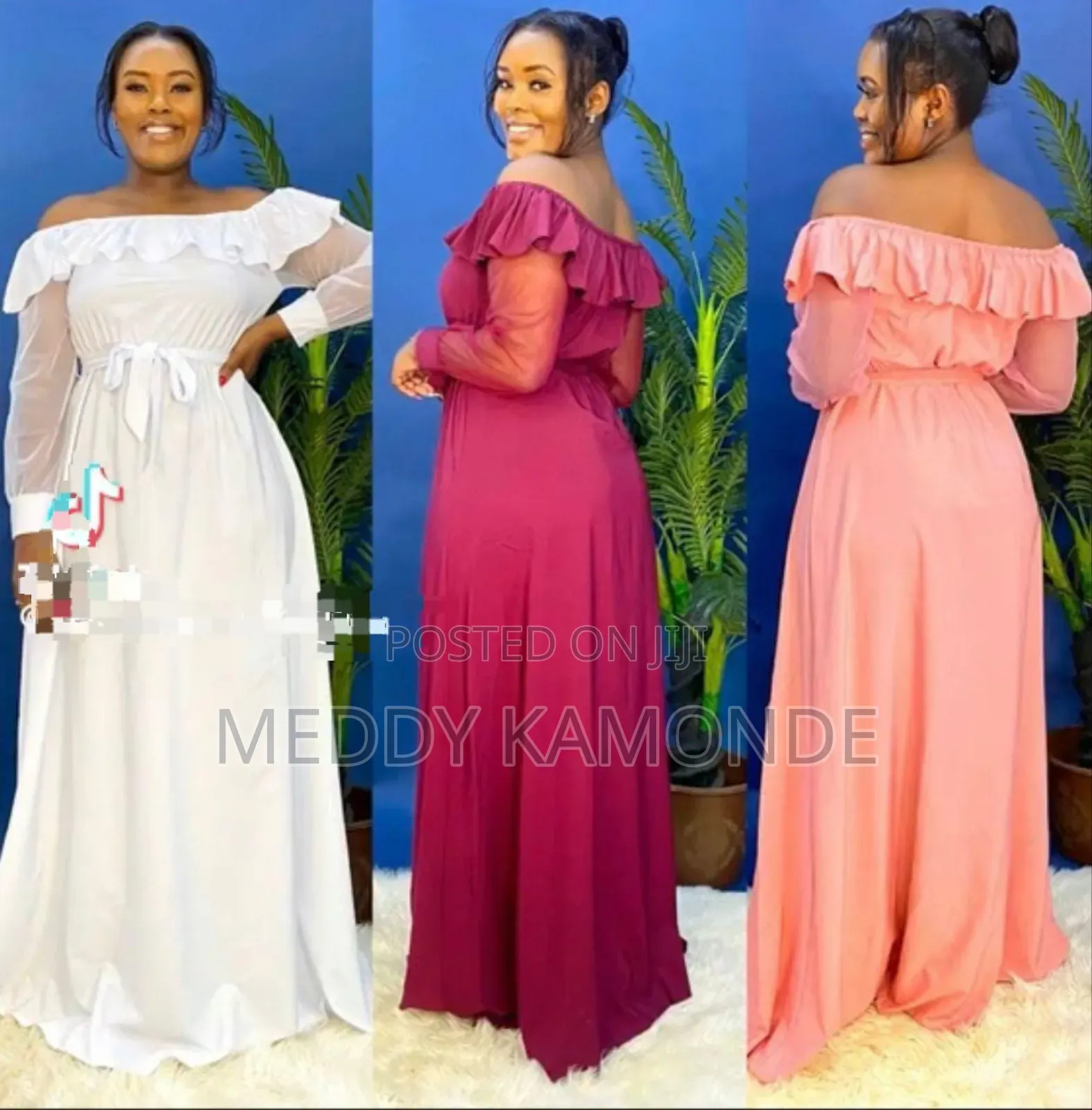 Pink/Black Wedding/Church Long Dresses