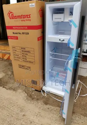 188 Litres Double Door No Frost Fridge, Silver- Rf/329.