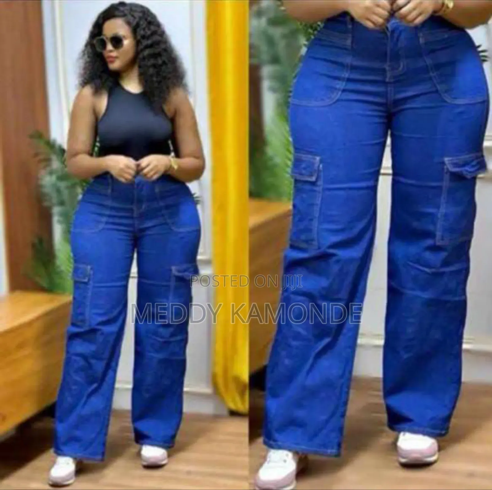 Royal Blue Mummy/Mom Jeans