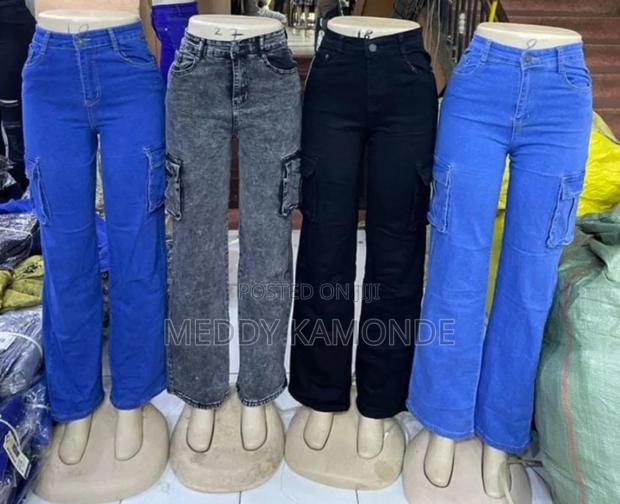 Royal Blue Mummy/Mom Jeans - thumbnail 2