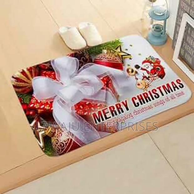 White Christmas Themed Door Mat - main view