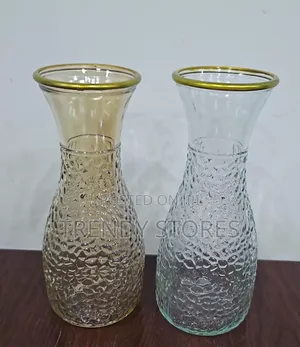 High Brim Gold Flower Vase