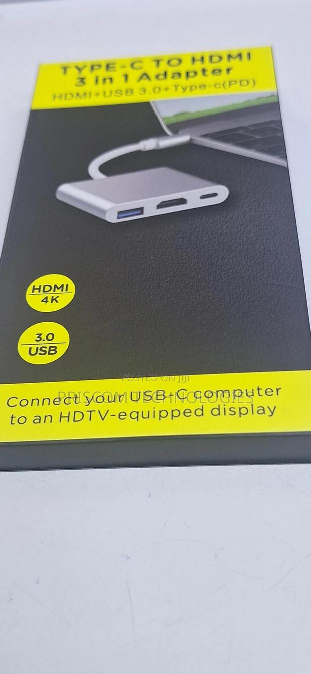 Type C To Hdmi Adapter 3 In 1 Type C Docking Station - thumbnail 3