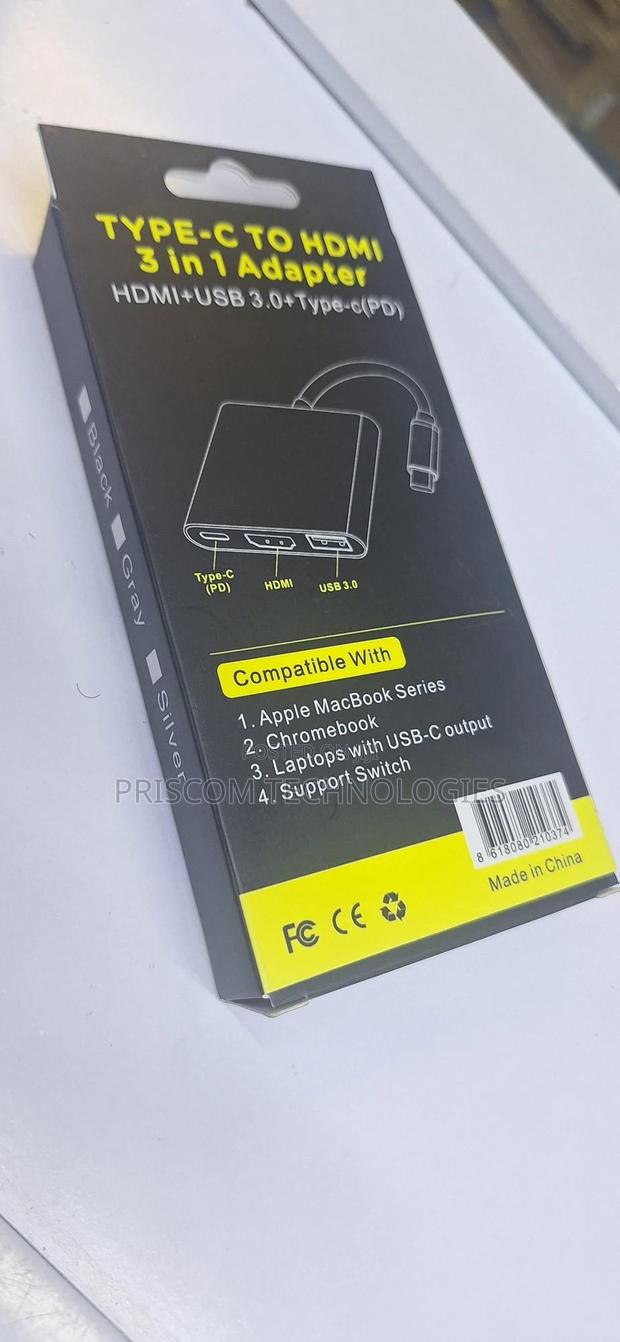 Type C To Hdmi Adapter 3 In 1 Type C Docking Station - thumbnail 4