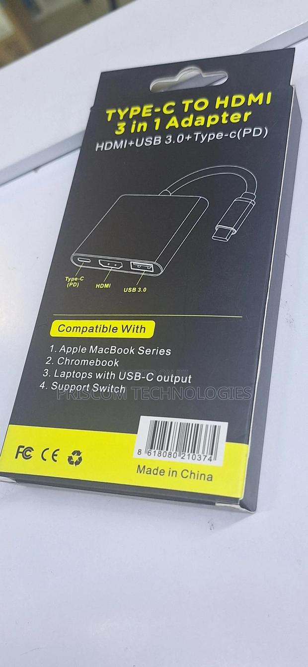 Type C To Hdmi Adapter 3 In 1 Type C Docking Station - thumbnail 5