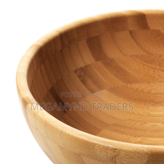 Bamboo Salad/Mixing Bowl/Serving Bowl 4litre Wooden - thumbnail 5