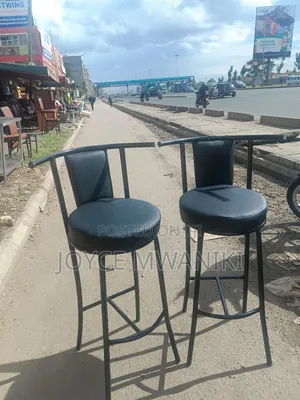 Bar High Stools, Black Plain