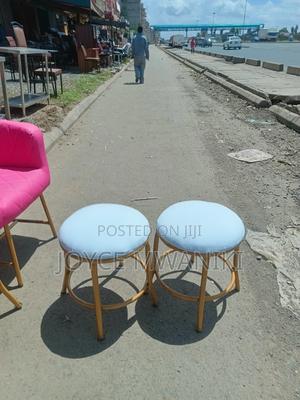 Pedicure Stools, White and Gold - thumbnail 2