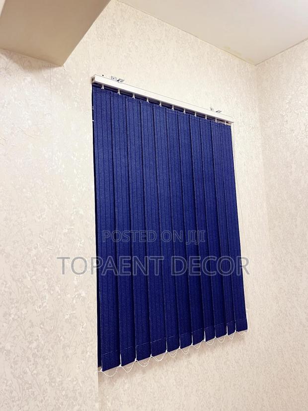 Nevy Blue Vertical Window Office Curtain Blinds - main view