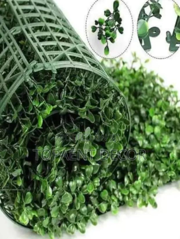 Dark Green Artificial Privacy Fence