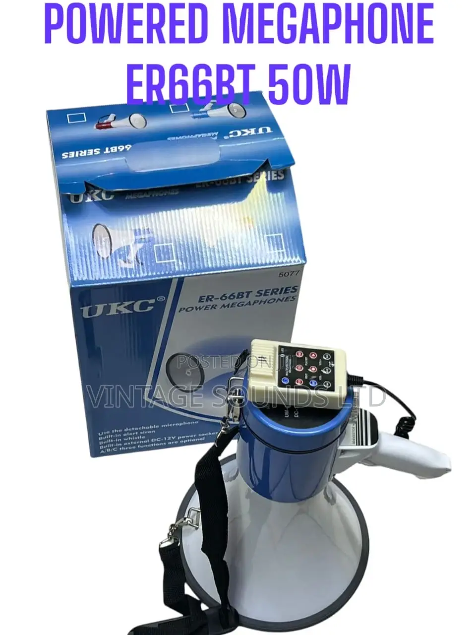 Powered Rechargeable Megaphone Er66 50watts