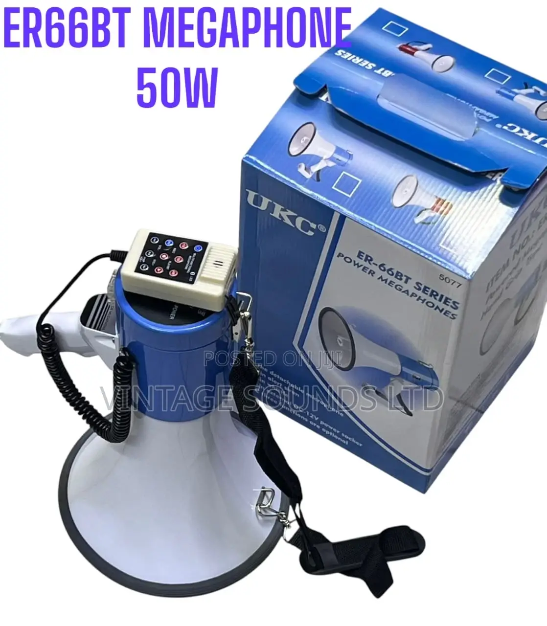 Powered Rechargeable Megaphone Er66 50watts