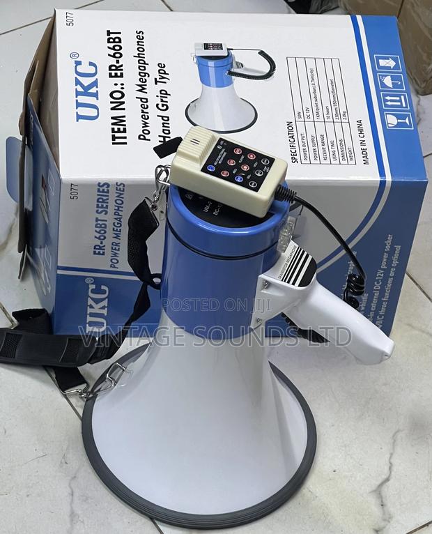 Advanced Er66bt Powered Megaphone 50watts W/ USB Siren - main view